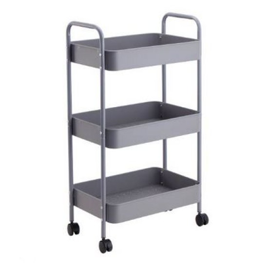 Τρόλεϊ κουζίνας μεταλλικό με 3 πλαστικά καλάθια 45x35x85εκ. "PRO"