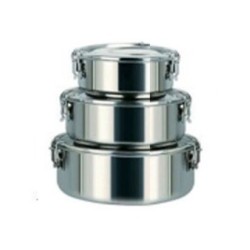 Φαγητοδοχείο ανοξείδωτο με κλιπς 12x6,3εκ.