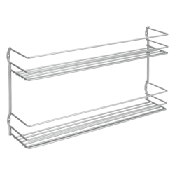 Ραφιέρα επιτοίχια polytherm 2όροφη για βαζάκια 36x8x19εκ. Pepito