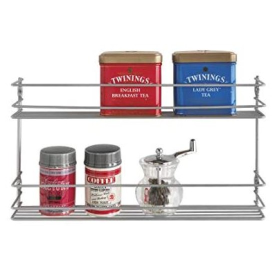 Ραφιέρα επιτοίχια polytherm 2όροφη για βαζάκια 36x8x19εκ. Pepito