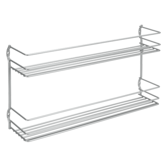 Ραφιέρα επιτοίχια polytherm 2όροφη για βαζάκια 36x8x19εκ. Pepito