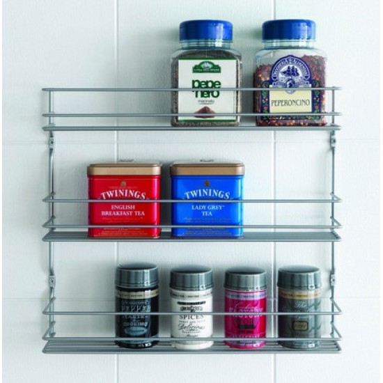 Ραφιέρα επιτοίχια polytherm 3όροφη για βαζάκια 36x8x32εκ. Pepito