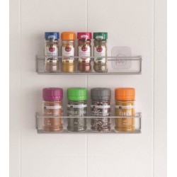 Σετ 2 ραφιέρες επιτοίχιες polytherm για βαζάκια 32x8x5εκ. Paprika