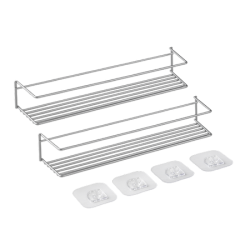 Σετ 2 ραφιέρες επιτοίχιες polytherm για βαζάκια 32x8x5εκ. Paprika