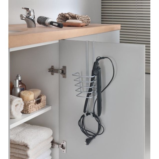 Θήκη κρεμαστή για σεσουάρ/μασιά μαλλιών μεταλλική Oasis