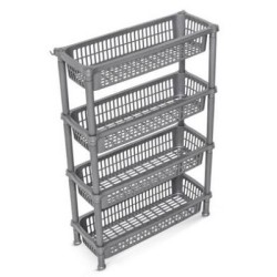 Ραφιέρα πλαστική 4 θέσεων 50x19,3x76,7εκ. SLIM