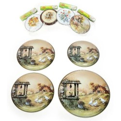 Σετ 4 καλύμματα κουζίνας ελληνικού τύπου