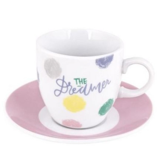 Σετ 6 φλυτζάνια καφέ με πιατάκια πορσελάνης 90ml The Dreamer