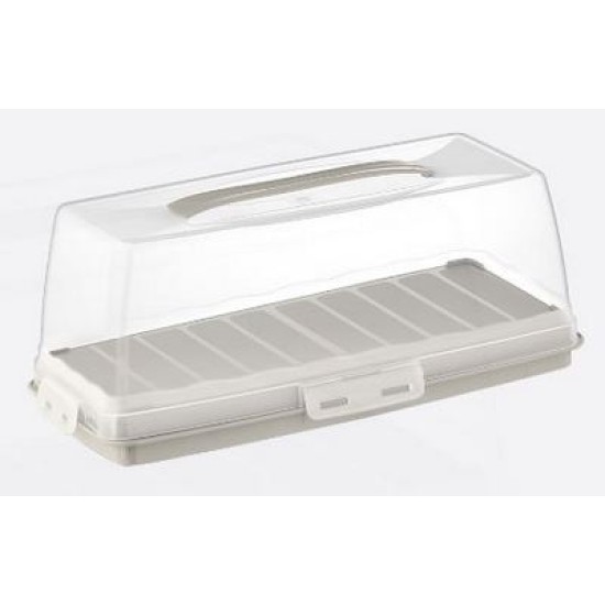 Τουρτιέρα ορθογώνια πλαστική 37x18x14εκ.