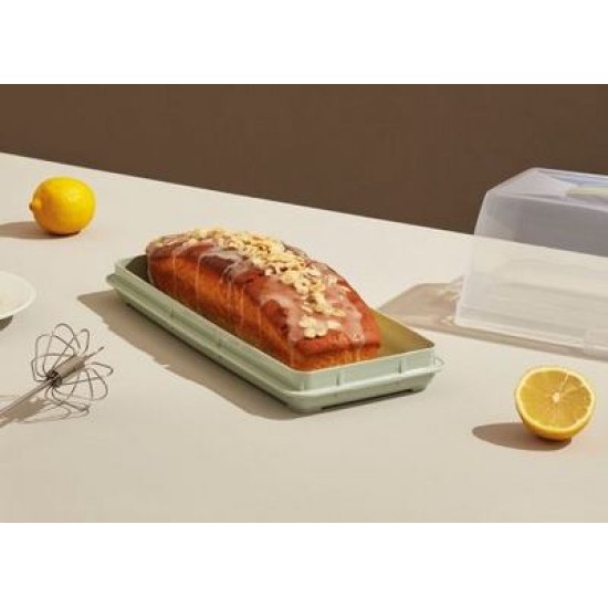 Τουρτιέρα ορθογώνια πλαστική 37x18x14εκ.