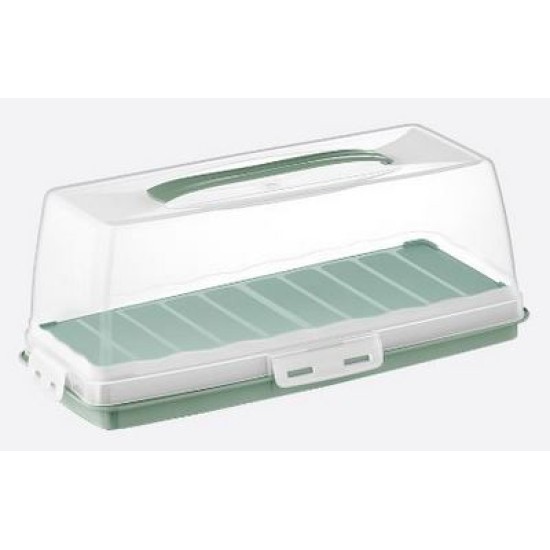 Τουρτιέρα ορθογώνια πλαστική 37x18x14εκ.