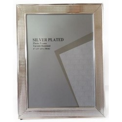 Κορνίζα μεταλλική/επάργυρη με σκάλισμα 13x18εκ. 13617