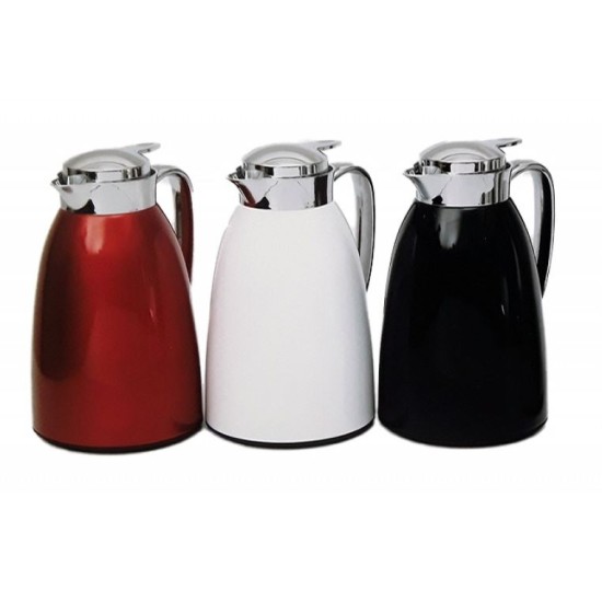 Κανάτα ισοθερμική ανοξείδωτο/γυαλί ψηλή 3 χρώματα 1L