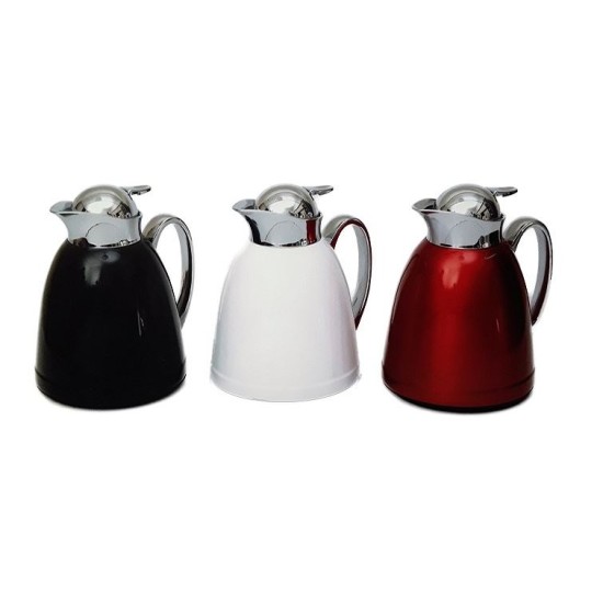 Κανάτα ισοθερμική ανοξείδωτο/γυαλί 3 χρώματα 1L