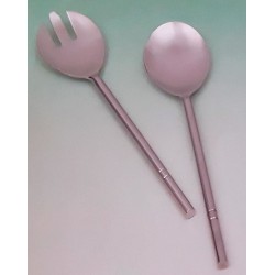 Σετ 2 κουτάλες σαλάτας ανοξείδωτες 27εκ.