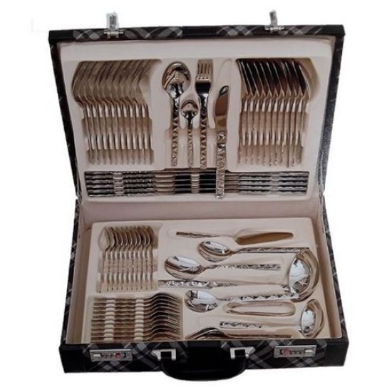 Σετ μαχαιροπίρουνα 72 τεμαχίων ανοξείδωτο 18/10 σε βαλίτσα Tropical