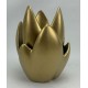 Κηροπήγιο για ρεσώ κεραμικό χρυσό 11x11x14,5εκ.
