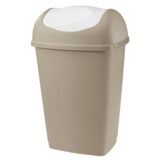 Κάδος απορριμμάτων πλαστικός σταχτί 40,5x32x65,5εκ. 50L GRACE