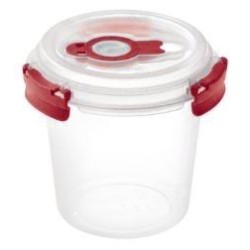 Φαγητοδοχείο πλαστικό κόκκινο 640ml «Fresh System»