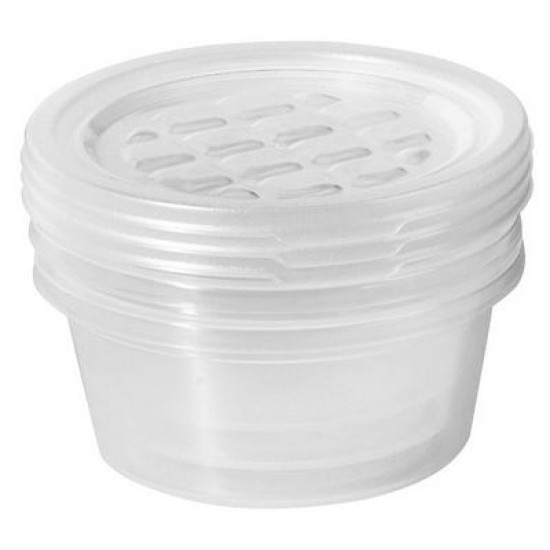 Σετ 3 φαγητοδοχεία πλαστικά στρόγγυλα 500ml «Freezy»