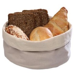 Ψωμιέρα-καλαθάκι υφασμάτινη μπεζ 17εκ.