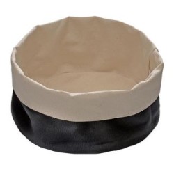 Ψωμιέρα-καλαθάκι υφασμάτινη μαύρο/μπεζ 20εκ.