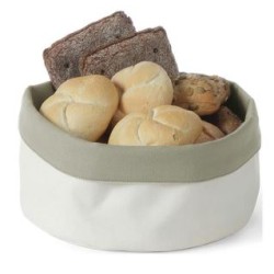 Ψωμιέρα-καλαθάκι βαμβακερή μπεζ 15x15εκ.