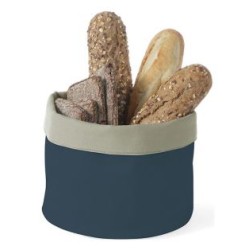 Ψωμιέρα-καλαθάκι βαμβακερή μπλε/μπεζ 15x15εκ.