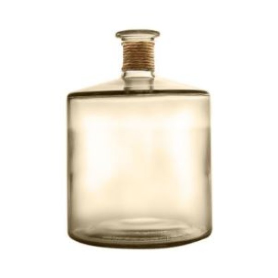 Ανθοδοχείο γυάλινο μπεζ 20,5x26εκ. Frances Enea