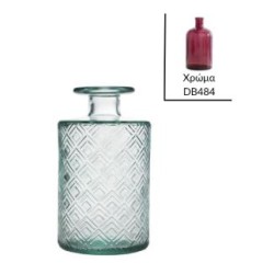 Ανθοδοχείο γυάλινο μπορντό 9x16εκ. Nihon