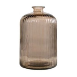 Ανθοδοχείο γυάλινο μπεζ 15x23εκ. 2.8L Daroca