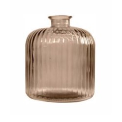 Ανθοδοχείο γυάλινο μπεζ 14,5x18εκ. 1.95L Daroca