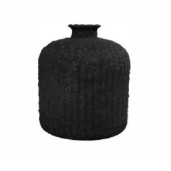 Ανθοδοχείο stoneware μαύρο 14,5x18εκ. 1.95L Daroca