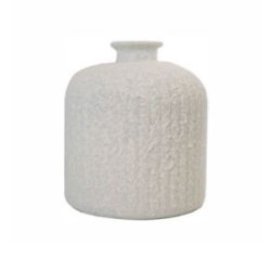 Ανθοδοχείο stoneware λευκό 14,5x18εκ. 1.95L Daroca