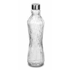 Μπουκάλι γυάλινο στριφτό 1L με βιδωτό μεταλλικό καπάκι