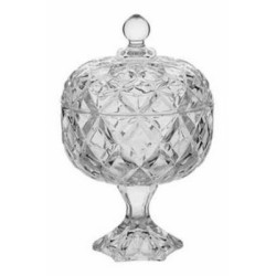 Φοντανιέρα με πόδι γυάλινη 13x24εκ.