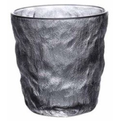 Ποτήρι νερού γυάλινο μαύρο 310ml «Μήλος»