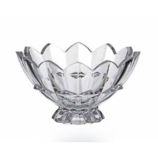 Φρουτιέρα με πόδι γυάλινη σκαλιστή 25x15εκ. Vogue