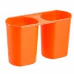 Κουταλοθήκη πλαστική κρεμαστή 2 θέσεων 15x7x9,2εκ.