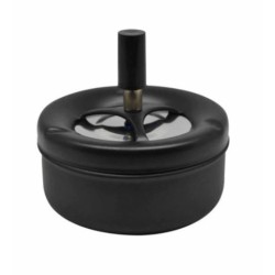 Σταχτοδοχείο μεταλλικό αντιανεμικό μαύρο 11x5,5εκ.