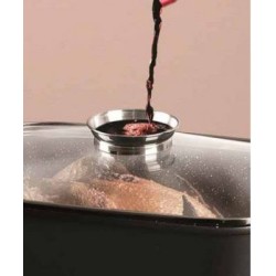 Γάστρα εμαγιέ με γυάλινο καπάκι 41x30x15εκ.