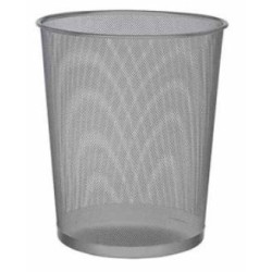 Καλάθι γραφείου μεταλλικό ασημί 23,5x26,5εκ.