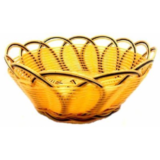 Ψωμιέρα-καλαθάκι πλαστική κίτρινη 23x7,5εκ.
