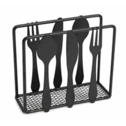 Χαρτοπετσετοθήκη μεταλλική μαύρη 11,3x4x10,2εκ.