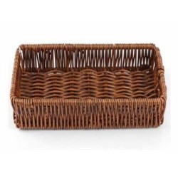Καλάθι ενισχυμένο rattan καφέ 18x13x6,2εκ.