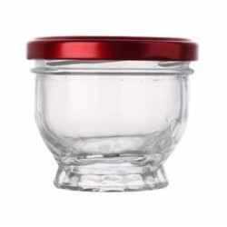 Βάζο γυάλινο με μεταλλικό καπάκι 65ml