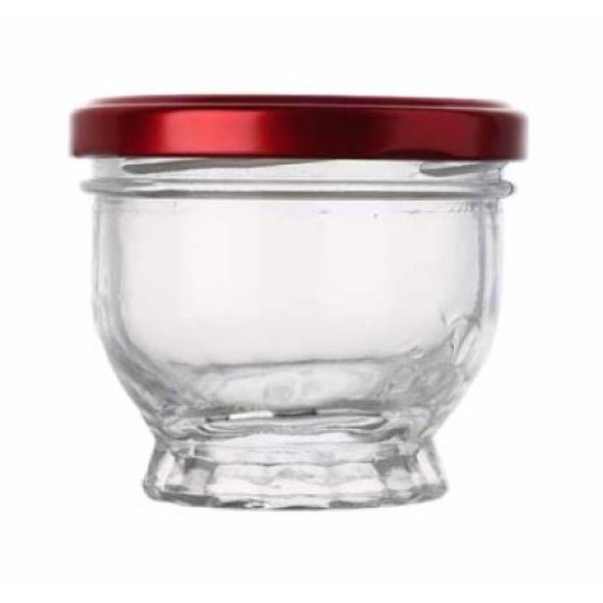 Βάζο γυάλινο με μεταλλικό καπάκι 65ml