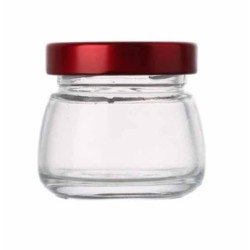 Βάζο γυάλινο με μεταλλικό καπάκι 85ml