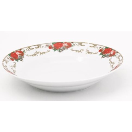 Πιάτο βαθύ πορσελάνης 23εκ. ΚΟΚΚΙΝΑ ΤΡΙΑΝΤΑΦΥΛΛΑ