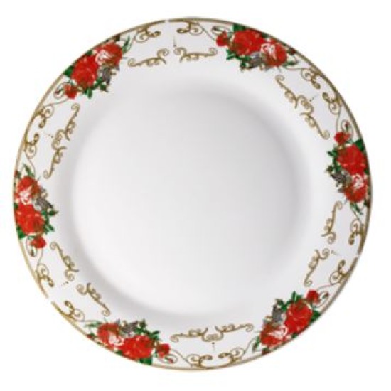 Πιάτο φρούτου πορσελάνης 19εκ. ΚΟΚΚΙΝΑ ΤΡΙΑΝΤΑΦΥΛΛΑ